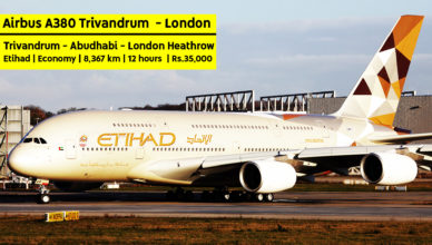 Trivandrum to London | Airbus A380 Flight Journey | Etihad