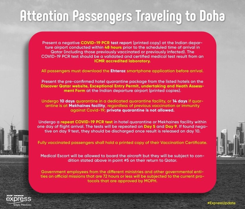 Qatar June 2021 Updated Travel Guidelines 1
