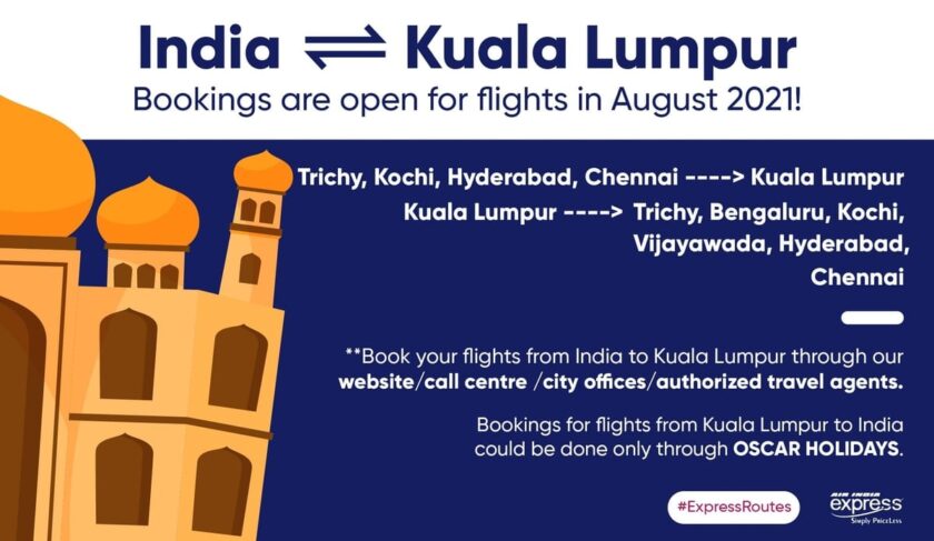 Air India Express Announces Flights Between India and Malaysia For Aug 2021 1 1